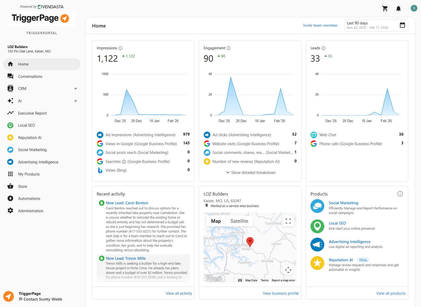 TriggerPortal Dashboard